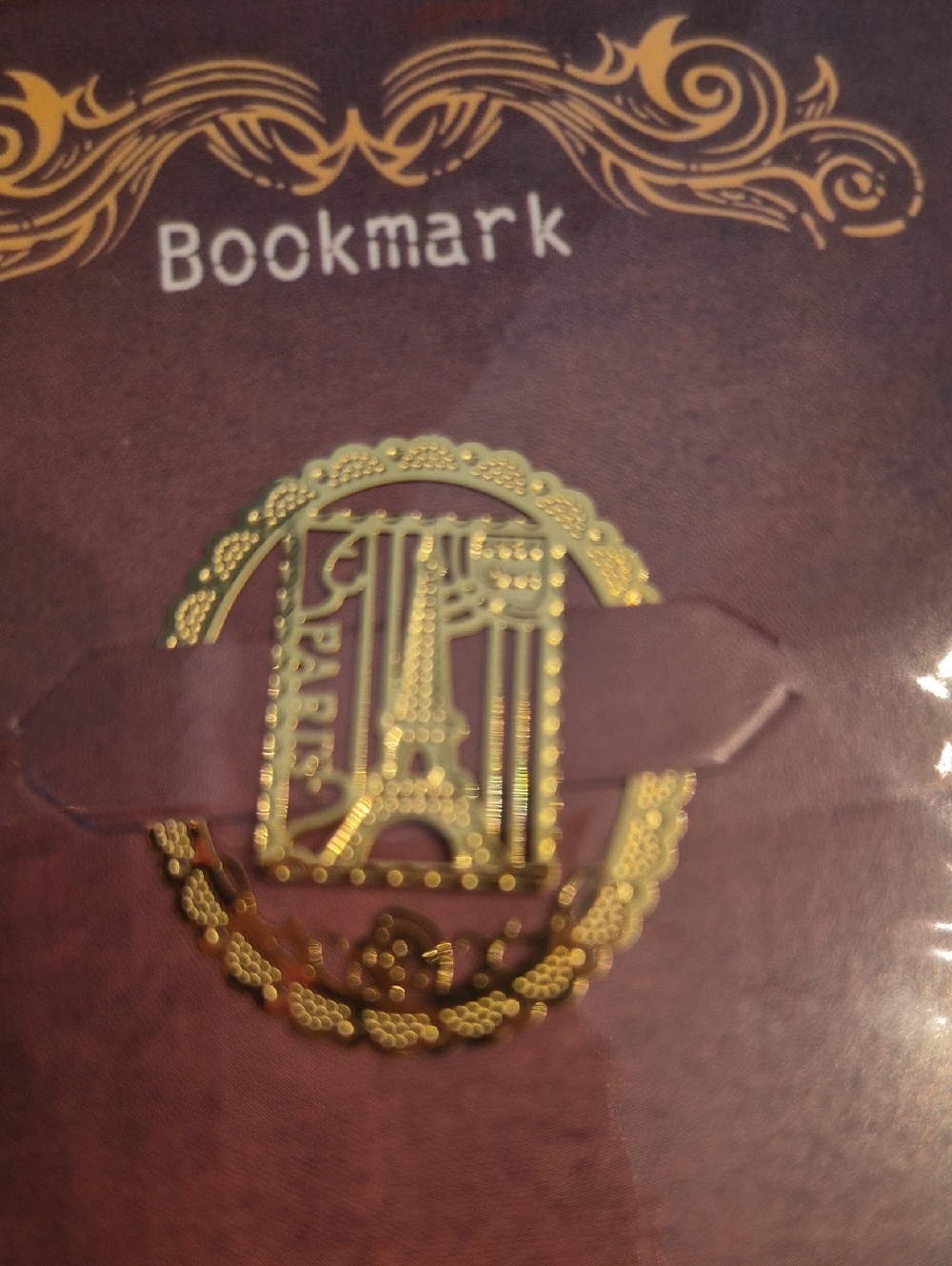Goldtone Eiffel Tower Decorative Bookmark